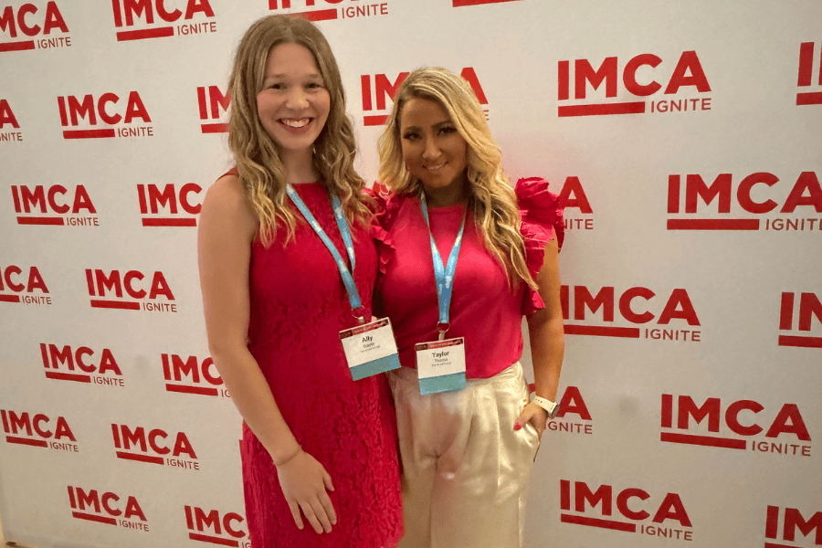 Allyson Gayer and Taylor Thoma at IMCA Ignite